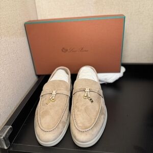 Loro Piana Women's Tan and Brown Loafers